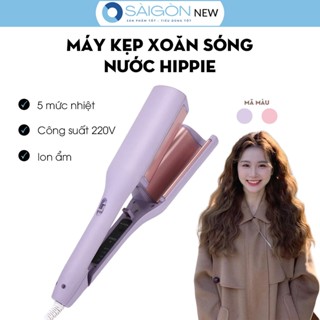 Máy Uốn Tóc Hippie Chất Liệu Gốm Sứ Cao Cấp - Máy Uốn Xoăn Sóng 2 Trục Không Gây Hư Tổn ,Tạo Kiểu Tóc Tại Nhà
