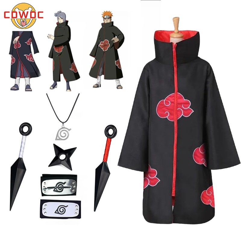 【CDWDC】animer cosplay trang phục Akatsuki Itachi áo choàng chất lượng cao Anime convention Anime Naruto halloween