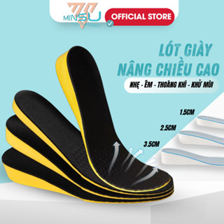 Lót Giày Thể Thao Tăng Chiều Cao Nam Nữ MINSU M5501, Miếng Lót Giày Độn Đế Khử Mùi Thoáng Khí Chống Hôi Chân