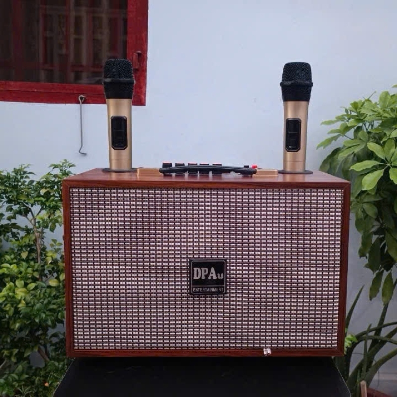 Loa Karaoke DPAu (2 Mic) 2015 Bass 2 Tấc và Loa Karaoke Bluetooth Qixi 2050. 2 Mic