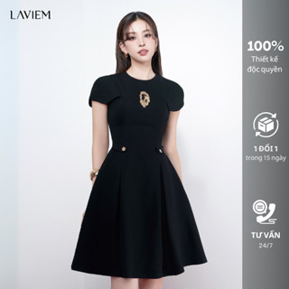 LAVIEM - Váy thiết kế màu đen đính charm - Jackie Dress (2 màu đỏ và đen)