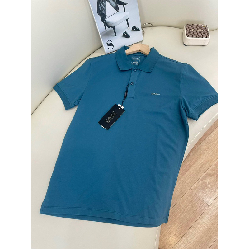 Áo polo Sợi dệt thoáng khí CAVILL, vải cotton basic trẻ trung, Chống nhăn, Bền màu PLW10