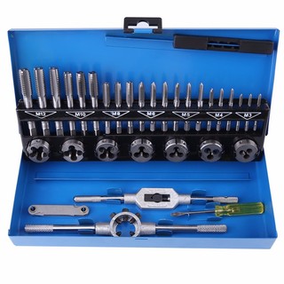 Bộ taro tạo ren 32PCS hộp sắt cao cấp