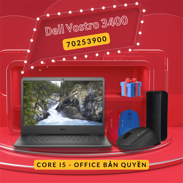 LapTop Dell Vostro 3400 (70253900) |Core i5 _ 1135G7 |8GB |256GB SSD |14" FHD |Win 10 + Office 2019 