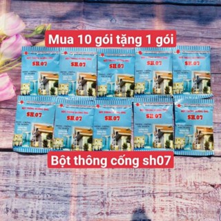   Combo mua 10 tặng 1  Bột thông cống SH07 - Thông tắc đường ống bồn cầu bồn rửa mặt 