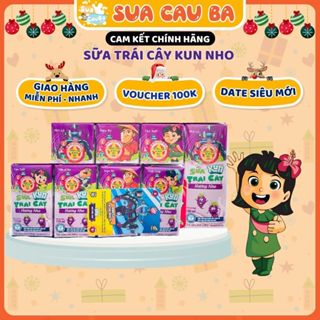  Lốc Sữa Trái Cây Kun Hương Nho 