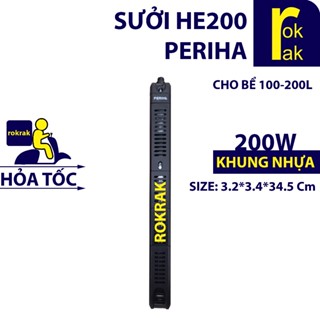 Sưởi bể cá Periha HE-100 100W HE-200 200 w dùng cho hồ cá từ 50-200L