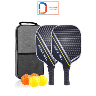 Bộ Vợt Pickleball Cao Cấp , Combo 2 Vợt Tặng Túi + 4 Bóng , Chất Liệu Carbon Và Sợi Thuỷ Tinh