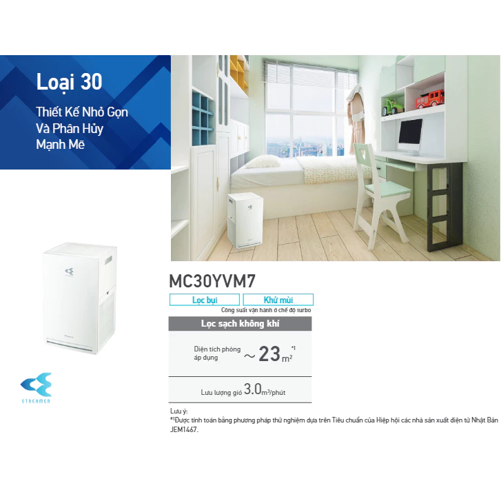 Máy lọc không khí Daikin MC30YVM7 - Diện tích sử dụng 23m2 | BigBuy360 - bigbuy360.vn