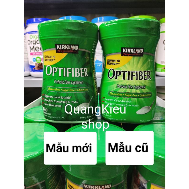 Bột chất xơ kirkland signature optifiber hộp 760g
