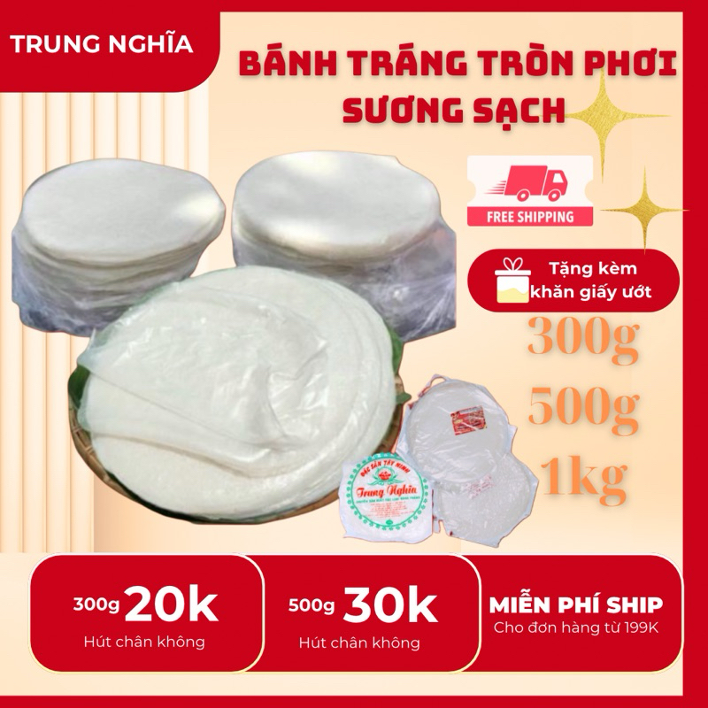 [1kg] Bánh Tráng Phơi Sương Tròn Sạch Trung Nghĩa