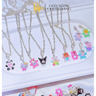 Dây chuyền Kuromi , Capybara ,Cinamoroll các nhân vật hoạt hình dễ thương cho bé, chất liệu bạc BNP