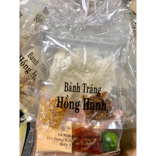 Bánh tráng trộn Hồng Hạnh sate muối nhuyễn tắc khô bò vụn dầu tỏi phi