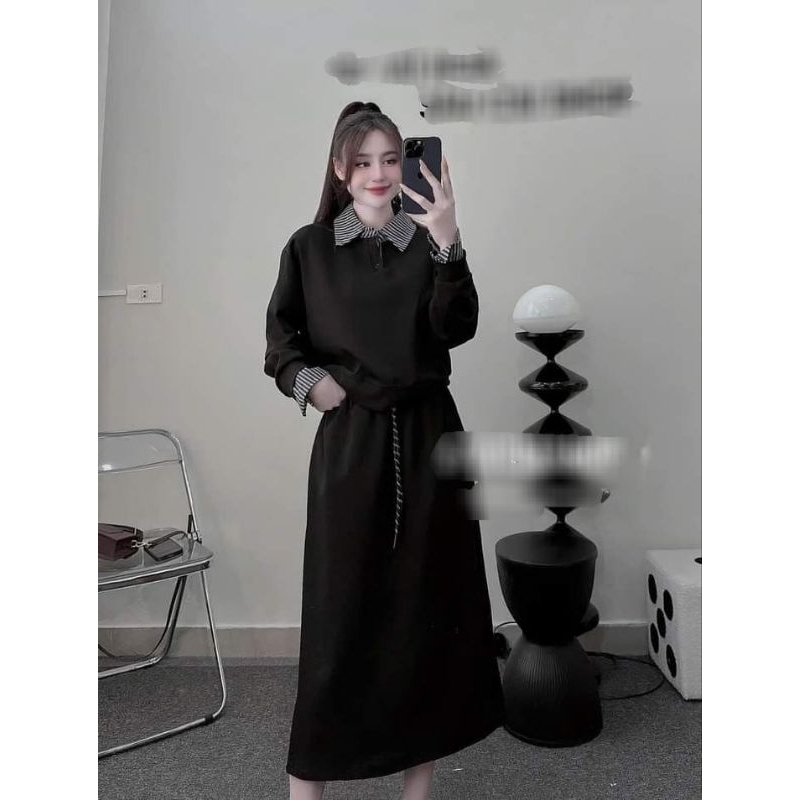 Sẵn sét áo cổ somi mix cv dài Chất liệu: nỉ hai da L1 Full đủ sz: xl(60-70kg)xxl(70-80kg)3xl(80-90kg)4xl(90-100kg)