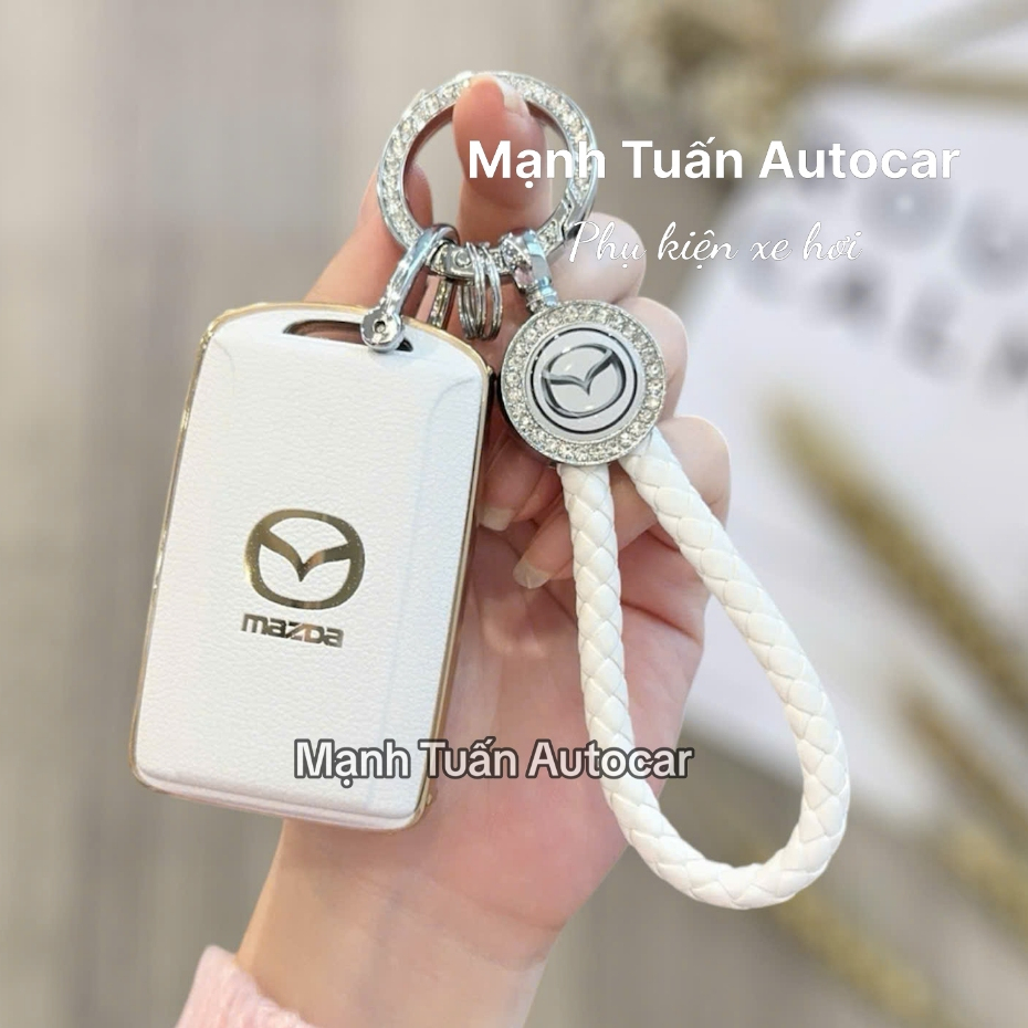 Ốp bọc chìa khoá ô tô Mazda 3 CX3 CX30 - 2020 - 2025, CX8, CX5 2023 - 2025  Chìa Vuông-TPU Lưng dập 