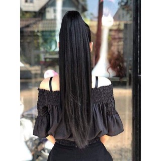 Tóc cột đui ngựa thẳng 60_65cm