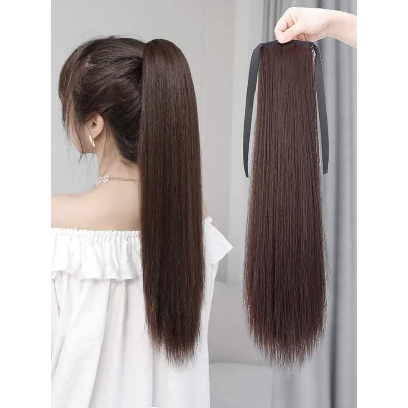 Tóc cột đui ngựa thẳng 60_65cm
