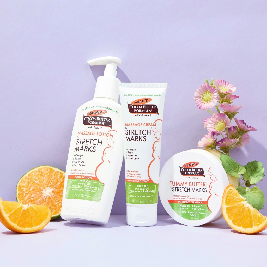 (Chính Hãng) Bộ Sản Phẩm Ngăn Ngừa Và Làm Giảm Rạn Da Palmer's (Lotion, Kem, Bơ Đậm Đặc)