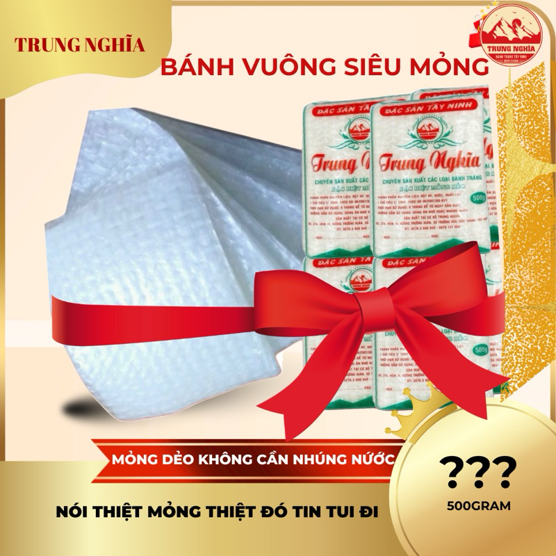 [400GAM] Bánh Tráng Vuông Siêu Mỏng.[KHÔNG NHÚNG NƯỚC]  TrungNghia
