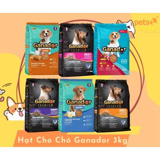 Hạt Ganador Cho Chó Gà Nướng, DHA, Trứng Sữa, Cá Hồi, Cừu, Bò Nướng 3kg