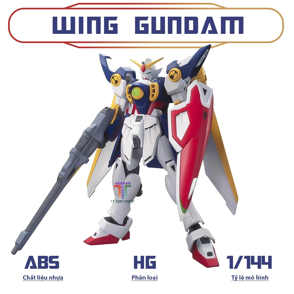 Mô hình lắp ráp HG Wing Warrior, 1/144 Mô hình nhựa, Đồ chơi xếp hình MECHA