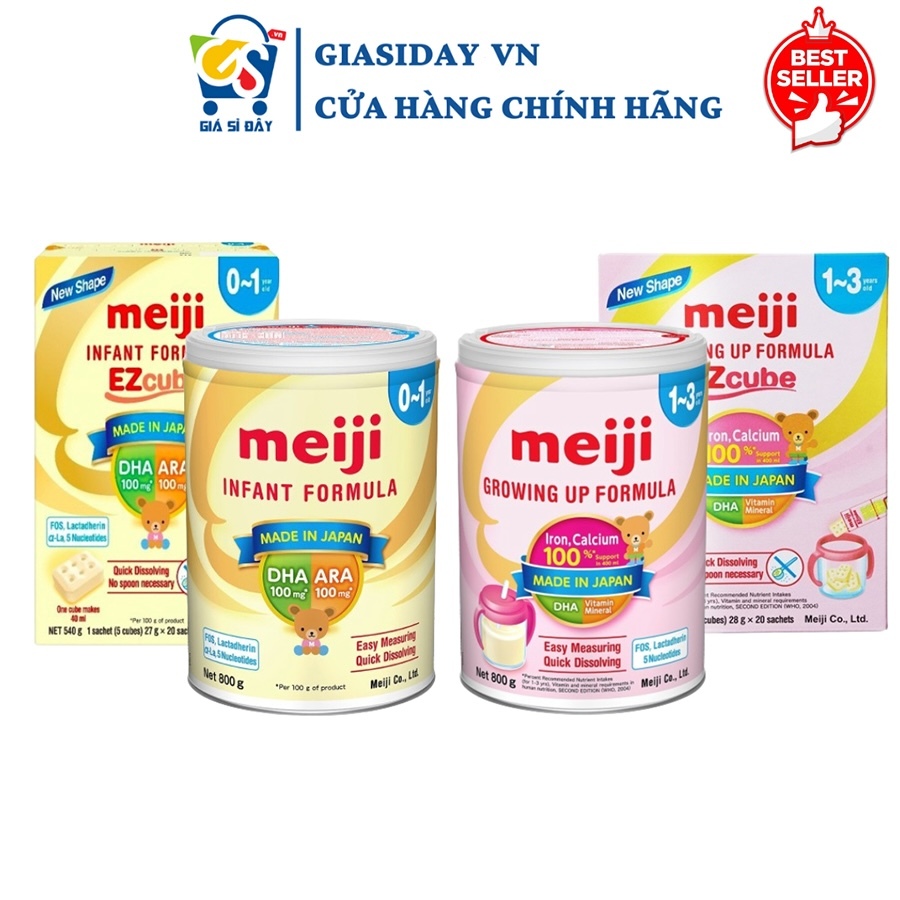 [HSD 2028] Sữa Meiji NHẬP KHẨU Lon, Thanh Số 0, Số 9 - Sữa Bột Công Thức 800g