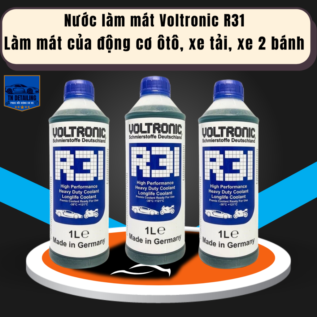 Nước làm mát Voltronic R31 là dung dịch làm mát pha sẵn (premix) - chai 1 lít