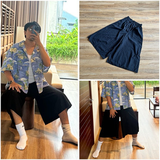 Quần Jorts ống to Nam Nữ Brand Hàn eo thun Vải mát