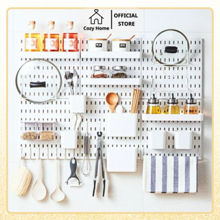 Bảng PegBoard đa năng Cozy Decor nhiều kích thước, bảng treo đồ PegBoard decor bàn học, setup góc làm việc, dán tường