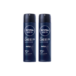 COMBO 2 chai xịt khử mùi toàn thân Nivea Men than đen hoạt tính 150ml-Cam kết chuẩn