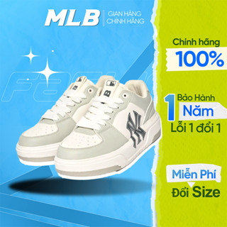 Giày Chunky Liner màu xám phản quang chính hãng, giày sneaker thể thao MLB đế cao NY (CX)