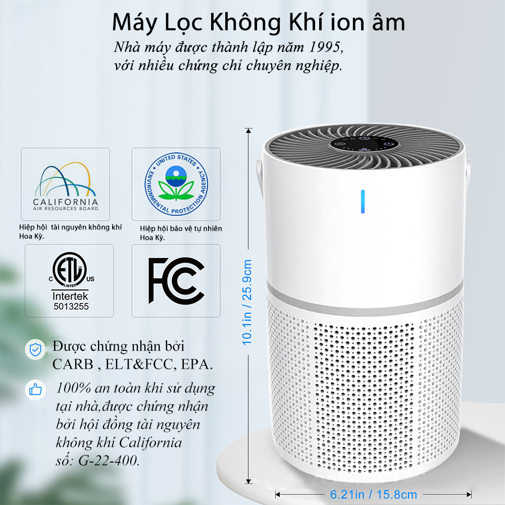 Máy lọc không khí phòng ngủ,mini HOMENEST SHOP, máy lọc không khí bù ẩm,tạo ion âm giúp gia đình có 