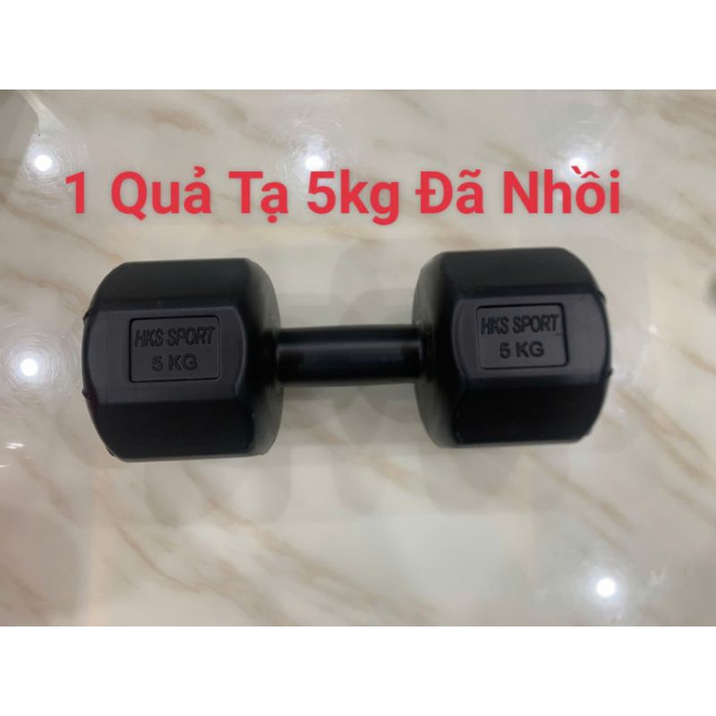 1 Quả Tạ Tay 5kg Bát Giác HKS Sport Đã Nhồi Nặng Đủ Cân 5kg