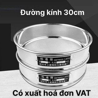  Sàng rây đa năng thí nghiệm lọc bột trà sữa hạt đa năng 30cm Inox không gỉ đủ các cỡ mắt lưới 