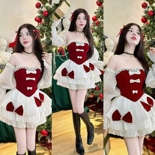 Váy đỏ công chúa noe