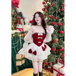 Váy đỏ công chúa noe