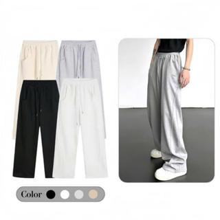 Quần Nỉ Nam Ống Rộng Suông Dài Co Giãn Có Túi Dày Dặn - Màu: Đen Xám Be Mặc Ở Nhà Đi Chơi Thể Dục