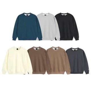 Áo Sweater Nỉ Lông Cáo Cổ Tròn Basic Dày Dặn Ấm Không Bai Xù Unisex Nam Nữ Màu Đen Nâu Be Dài Tay Hoodie