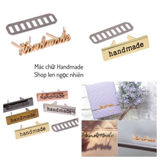 Mác kim loại chữ Handmade trang trí túi ví