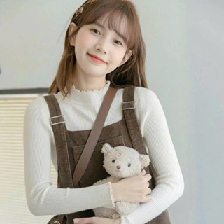  {Cổ bèo Sẵn Hàng } Áo Len 3p Cổ viền Bèo dễ thương  Áo len Nữ Phong cách Hàn Quốc 