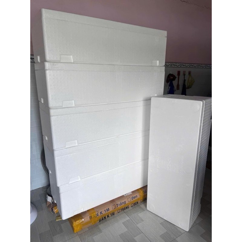 Thùng Xốp Giữ Nhiệt Dài 1m2 Rộng 0,45m Cao 0,33m Vận Chuyển Cá, Trồng Rau, Nuôi Cá