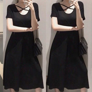 Đầm Maxi Đen Đan Dây Ngực Mặc Được 2 Kiểu