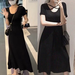 Đầm Maxi Đen Đan Dây Ngực Mặc Được 2 Kiểu