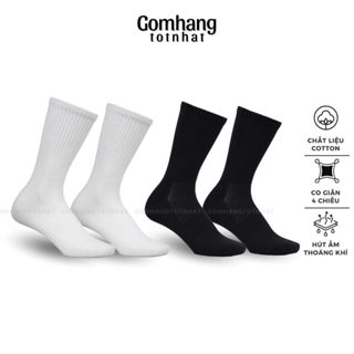 Tất cổ cao nam nữ chất liệu cotton, vớ cổ cao unisex đi mát, thoáng khí - GOM-KLB-TRONCAO-1DOI