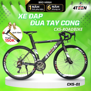 [GIÁ TỐT] Xe Đạp Đua Road Bike 4TEEN CX5 Khung Nhôm Cao Cấp Lốp 700c Phù Hợp Thể Dục Thể Thao