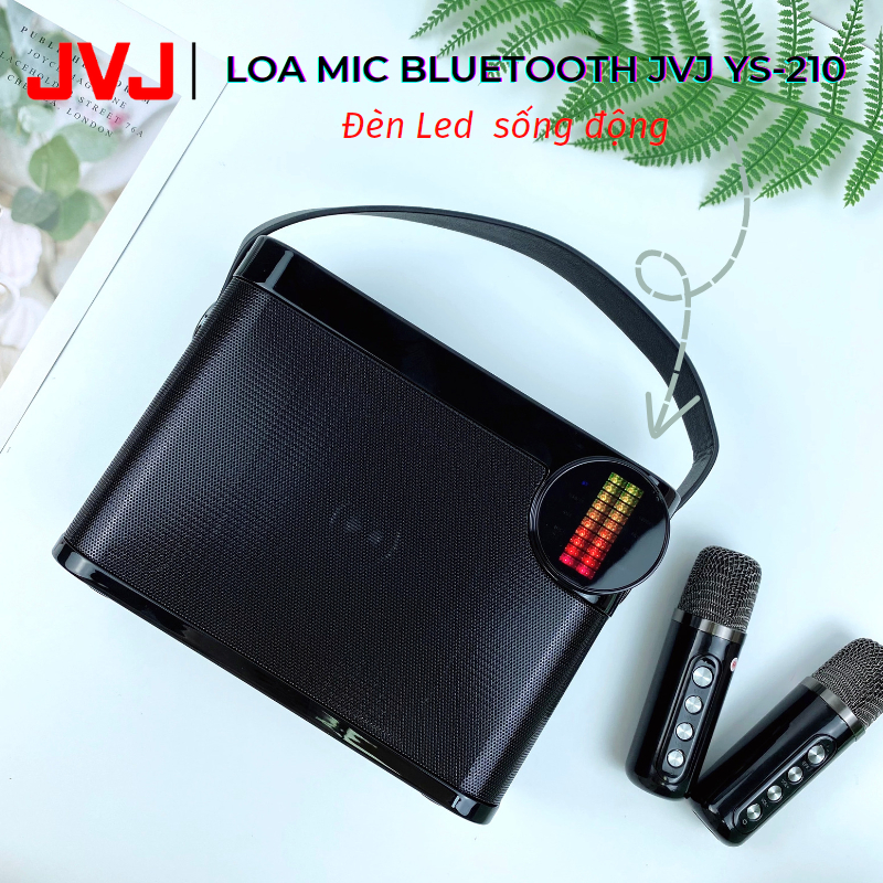 Loa bluetooth karaoke kèm 2 mic JVJ YS-210 Không dây, kèm 02 mic công suất lớn 20W-Bảo hành 06 Tháng | BigBuy360 - bigbuy360.vn
