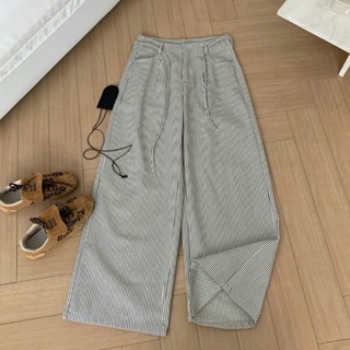 (ẢNH OLDSCHOOL) Quần sọc ống rộng kèm dây chất KATE DÀY ĐỨNG FORM Q077