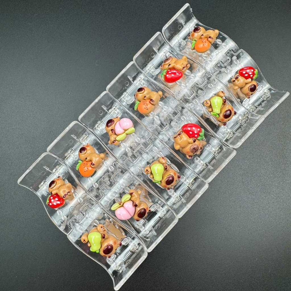 Sỉ Lố 12 Kẹp Càng Cua Trong Suốt 5 Răng Đính Charm Phong Cách Dễ Thương