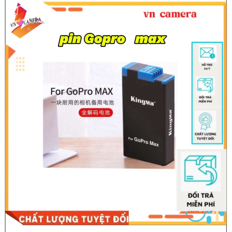 pin gopro max  thay thế pin hãng  pin kingma gopro max phụ kiện camera gopro
