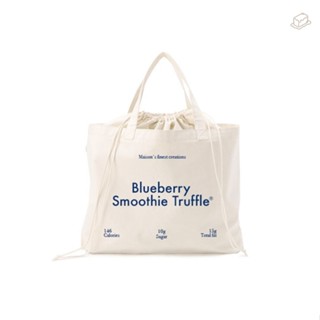 Túi tote canvas dày dặn trượt nước nhiều ngăn thiết kế Butter Club Blueberry size lớn đựng vừa laptop